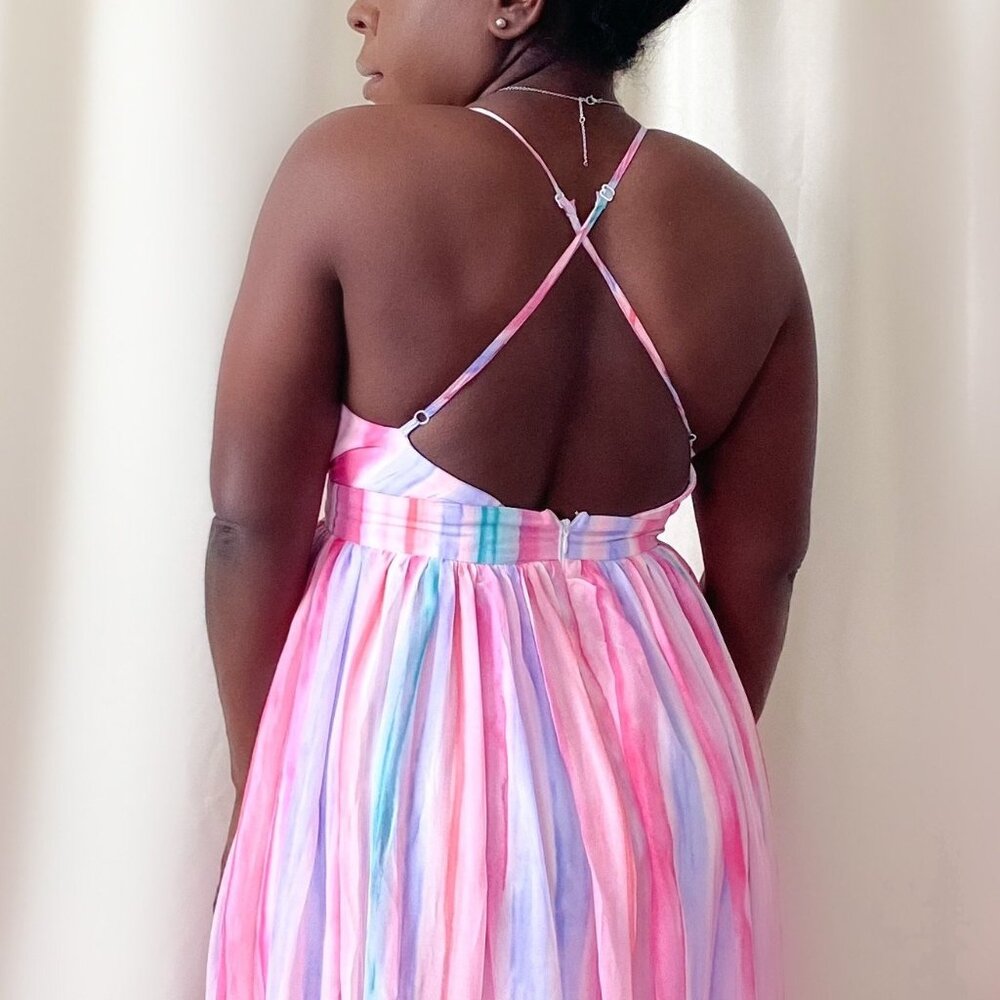 Deep V-Neck Princess Style Maxi